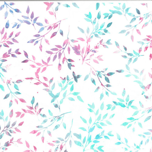 Hoffman Fabrics Bali Batiks 2022 Rainbow of Pastels Summer Boughs Bubblegum