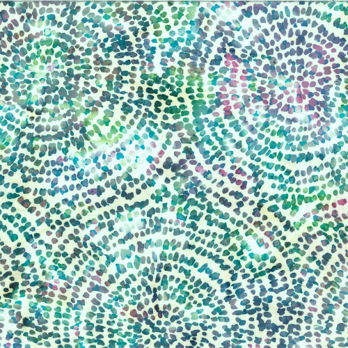 Hoffman Fabrics Bali Batiks 2022 Rainbow of Pastels Seed Mandala Cool