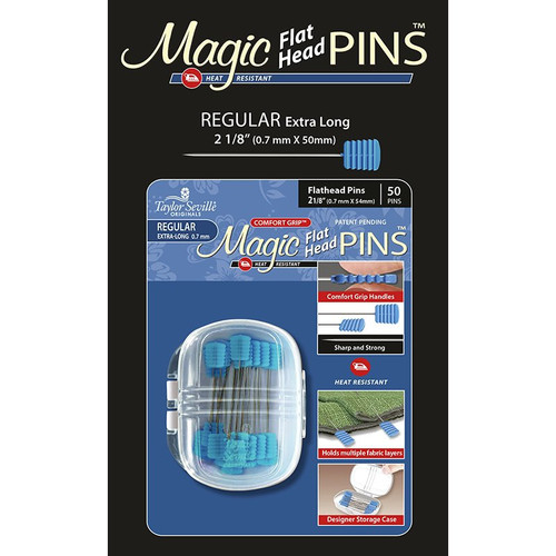 Magic Pins Regular Flat Head Extra Long 50 Count