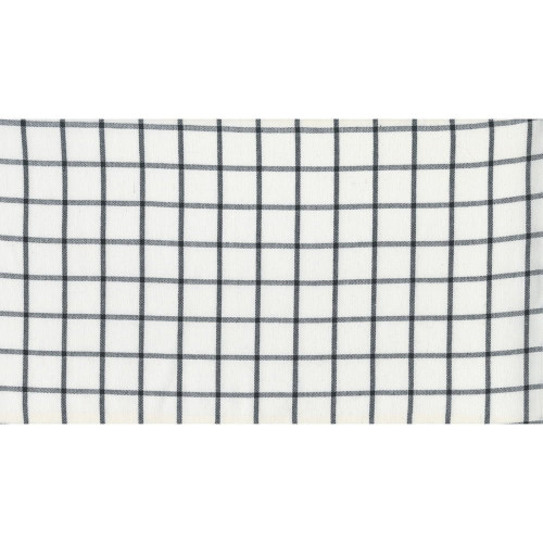 Moda Fabrics Easy Living  18 Inch Wide Cotton Toweling Box Plaid Off White Black