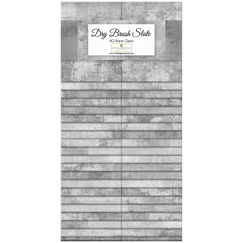Wilmington Prints Dry Brush Texture Fabric Strips 2.5 by 44 inch Slate