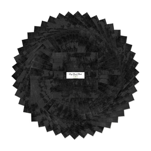 Wilmington Prints Dry Brush Texture 42 Ten Inch Squares Black
