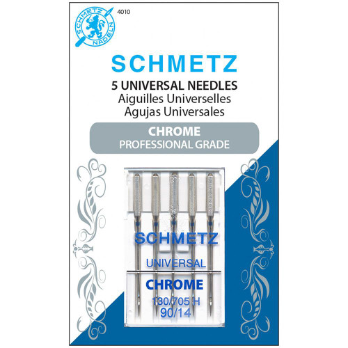Chrome Universal Schmetz Needle 5 ct, Size 90/14