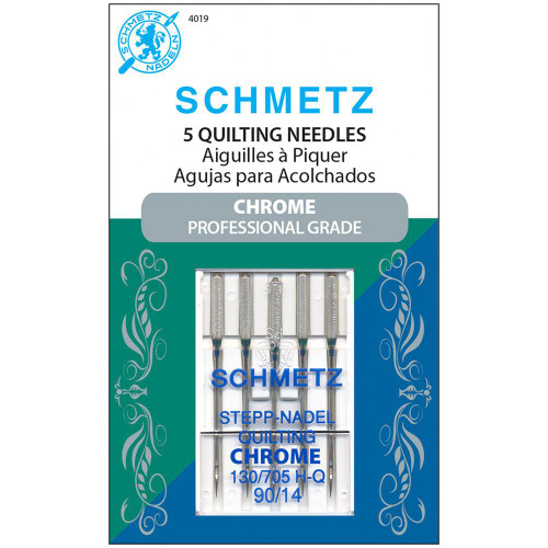 Chrome Quilting Schmetz Needle 5 ct, Size 90/14