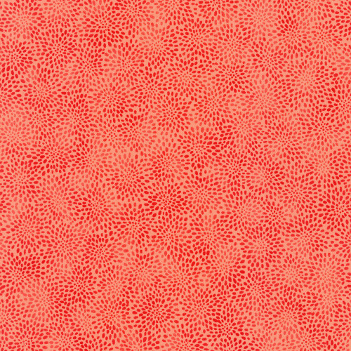Robert Kaufman Fabrics Fusions Packed Zinnia Blooms Coral