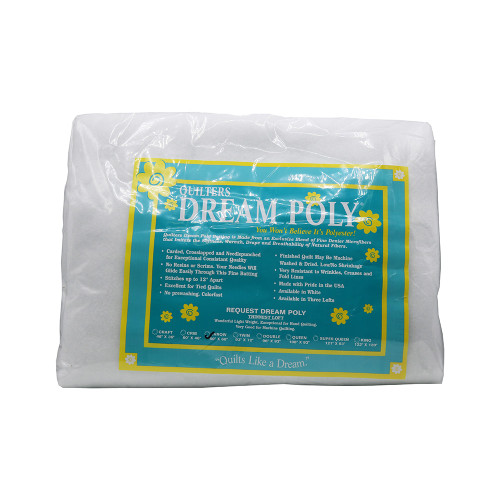 Premium 60 inch by 60 inch polyester quilt batting, sold individually.