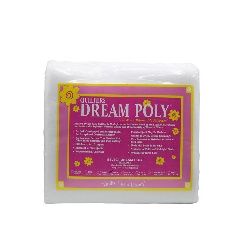 Premium 93 inch by 72 inch polyester quilt batting, sold individually.