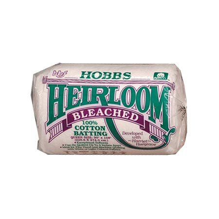 Hobbs Batting Heirloom Cotton Bleached White King Quilt Batting