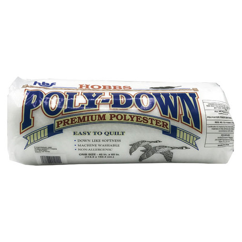 Hobbs Batting Poly Down Crib Size Polyester Quilt Batting