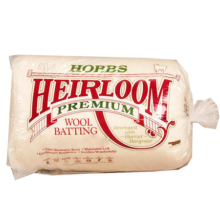 Hobbs Batting Wool Queen Size Quilt Batting.  100% washable wool that maintains loft. 90 inches by 108 inches