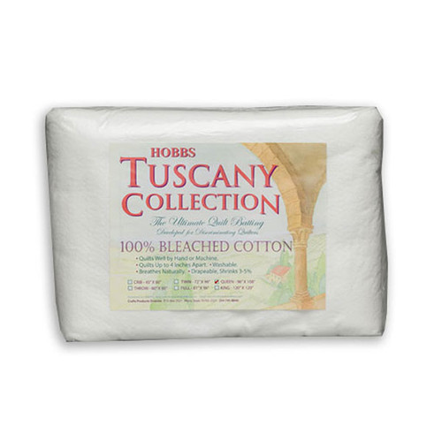 Hobbs Batting Tuscany Bleached Cotton Queen Size Quilt Batting
