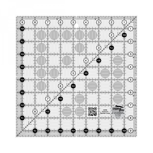 Creative Grids Quilt Ruler 9.5 Inch by 9.5 Inch Square