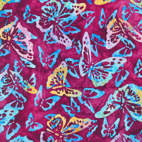 Robert Kaufman Fabrics Artisan Batiks Wild Garden Butterflies Blossom