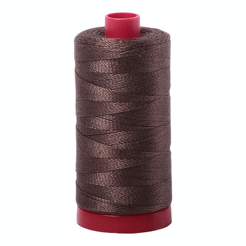 Aurifil Mako Cotton 12 Weight 2 Ply Large Spool 386 Yards 325 Meters Bark