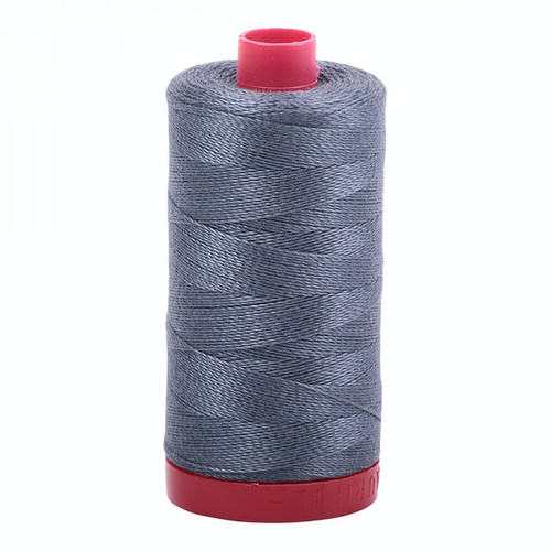 Aurifil Mako Cotton 12 Weight 2 Ply Large Spool 386 Yards 325 Meters Medium Grey