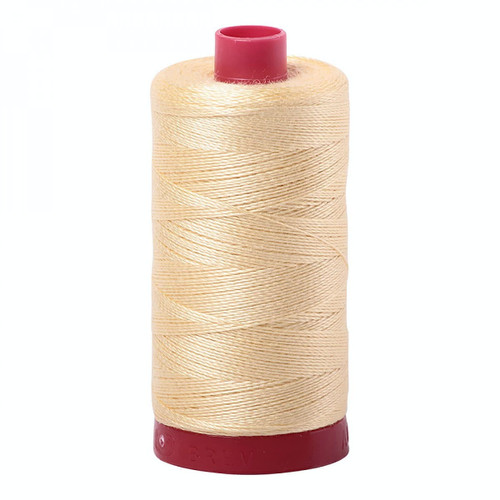 Aurifil Mako Cotton 12 Weight 2 Ply Large Spool 386 Yards 325 Meters Champagne