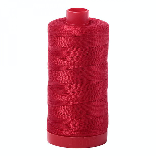 Aurifil Mako Cotton 12 Weight 2 Ply Large Spool 386 Yards 325 Meters Red