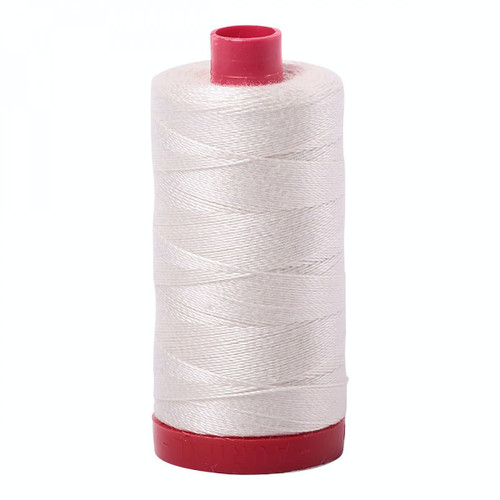 Aurifil Mako Cotton 12 Weight 2 Ply Large Spool 386 Yards 325 Meters Muslin