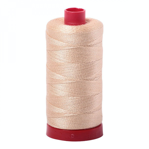 Aurifil Mako Cotton 12 Weight 2 Ply Large Spool 386 Yards 325 Meters Pale Flesh