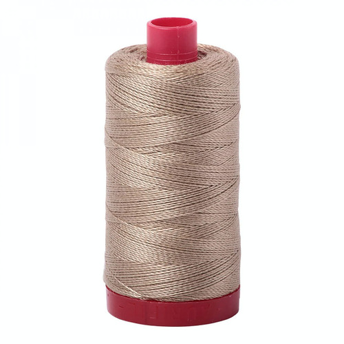 Aurifil Mako Cotton 12 Weight 2 Ply Large Spool 386 Yards 325 Meters Linen