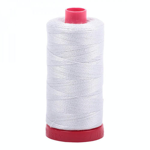 Aurifil Mako Cotton 12 Weight 2 Ply Large Spool 386 Yards 325 Meters Dove