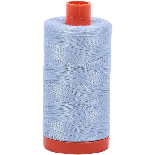 Aurifil Mako Cotton 12 Weight 2 Ply Large Spool 386 Yards 325 Meters Light Robins Egg Blue