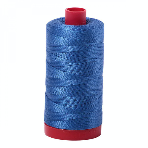 Aurifil Mako Cotton 12 Weight 2 Ply Large Spool 386 Yards 325 Meters Peacock Blue