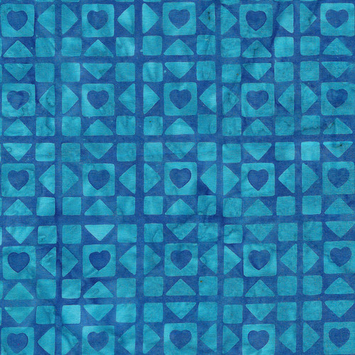 Island Batik Fabrics Chickadee Kathy Engle Quilt Heart Blue Harbor