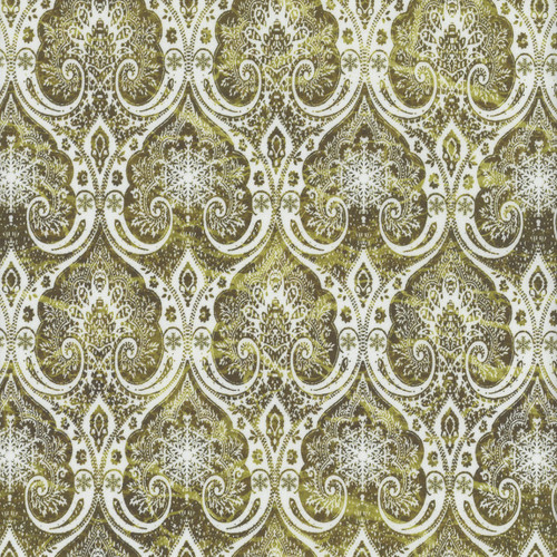 In the Beginning Fabrics Nature's Winter Snowflake Medallions Green