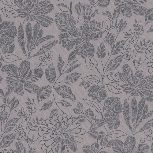 Studio E Fabrics Pen and Ink 118 Inch Wide Quilt Back Floral Med. Gray