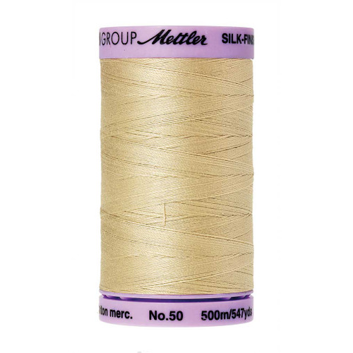 Mettler 50 Weight Silk Finish Cotton Thread  547 yards Ivory