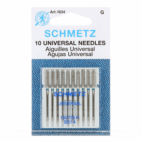 Light ballpoint needle for all woven and knitted fabrics. Prevent shredding and breakage when sewing with metallic and other machine embroidery threads.