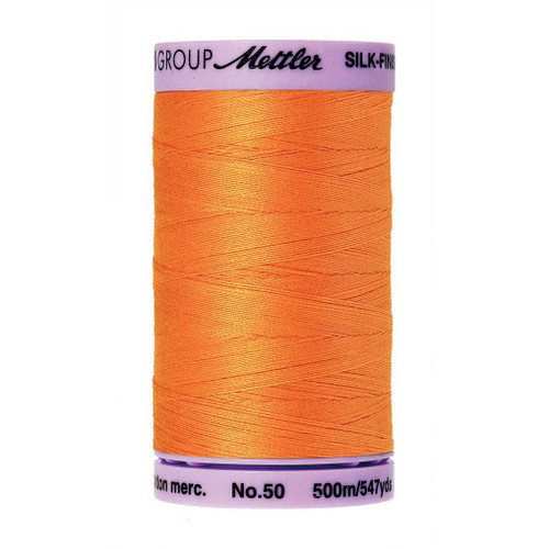 Mettler 50 Weight Silk Finish Cotton Thread  547 yards Pumpkin