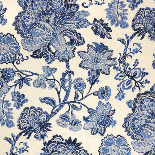 Covington Fabrics Helmsley Porcelain Blue Jacobean Tree of Life Floral