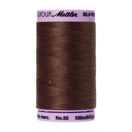 Mettler 50 Weight Silk Finish Cotton Thread  547 yards Friar Brown