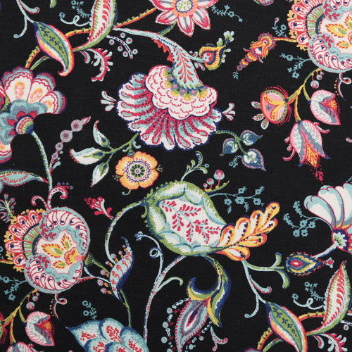 Covington Fabrics Wedgewood Onyx Bright Jacobean Floral