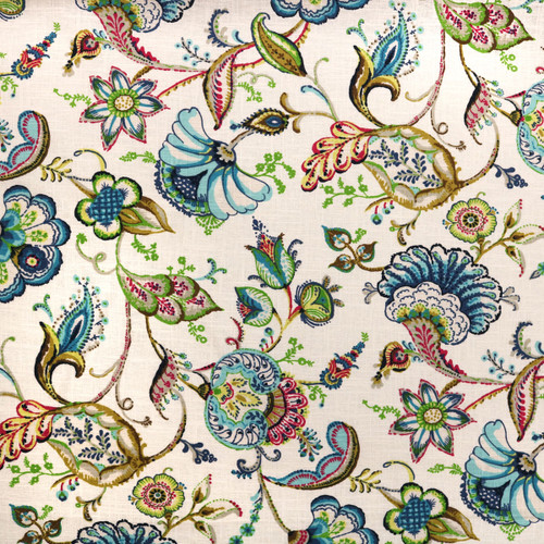 Covington Fabrics Wedgewood Gemstone Bright Jacobean Floral