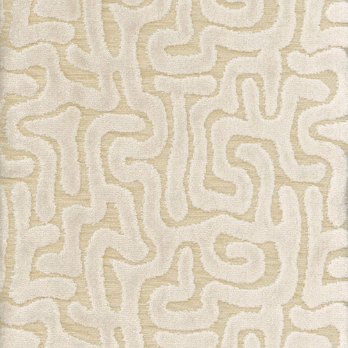 Hamilton Fabrics Trotter Ivory Flowing Cut Velvet