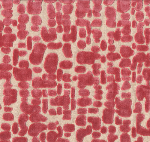 Hamilton Fabrics Asher Geranium Cut Velvet Pebbles