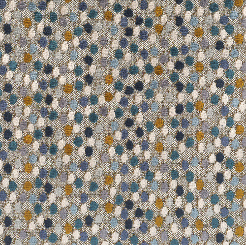 Hamilton Fabrics Bacchus Bluestone Small Cut Velvet Dots