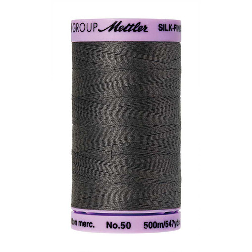 Mettler 50 Weight Silk Finish Cotton Thread  547 yards Dark Charcoal