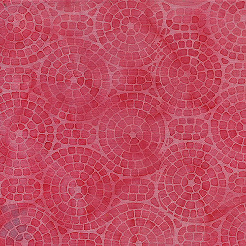 Island Batik Fabrics Bits and Pieces Circles Red Tangy Circles