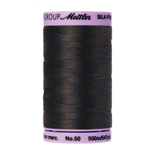 Mettler 50 Weight Silk Finish Cotton Thread  547 yards Charcoal