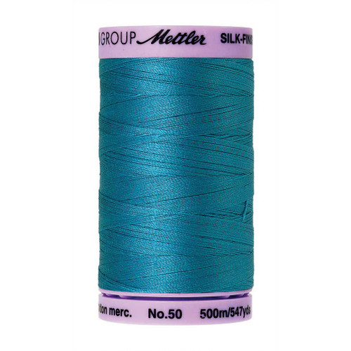 Mettler 50 Weight Silk Finish Cotton Thread  547 yards Caribbean Blue