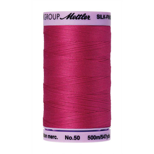 Mettler 50 Weight Silk Finish Cotton Thread  547 yards Fuschia