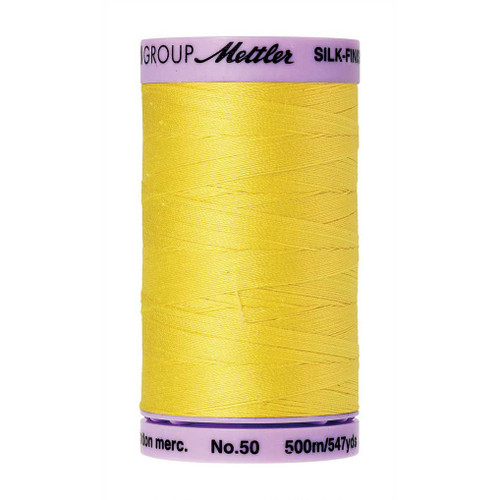 Mettler 50 Weight Silk Finish Cotton Thread  547 yards Lemon Zest