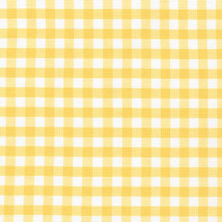 Robert Kaufman Carolina Gingham Check Quarter Inch 1/4 Yellow