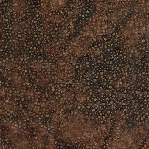 Island Batik Fabrics Foundations Blenders Coffee Mini Dots