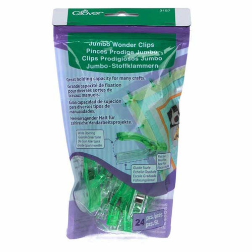 Clover Needlecraft Jumbo Wonder Clips 24ct