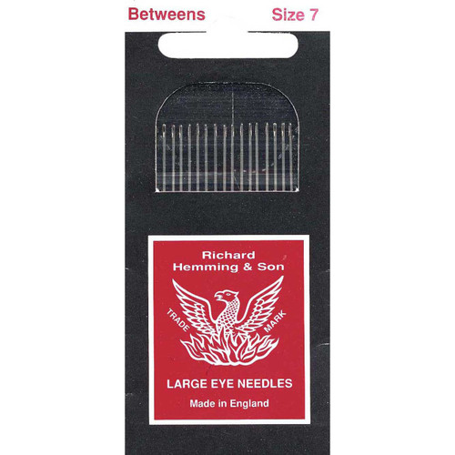 Colonial Needle Co Richard Hemming Between / Quilting Needles Size 7 20ct